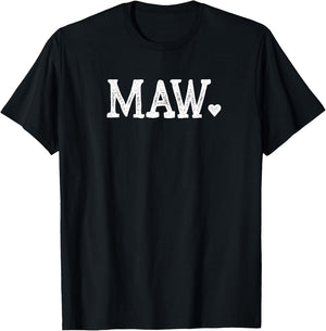 Maw Gifts Design with Heart Love Maw T-Shirt - T-Shirt | Black