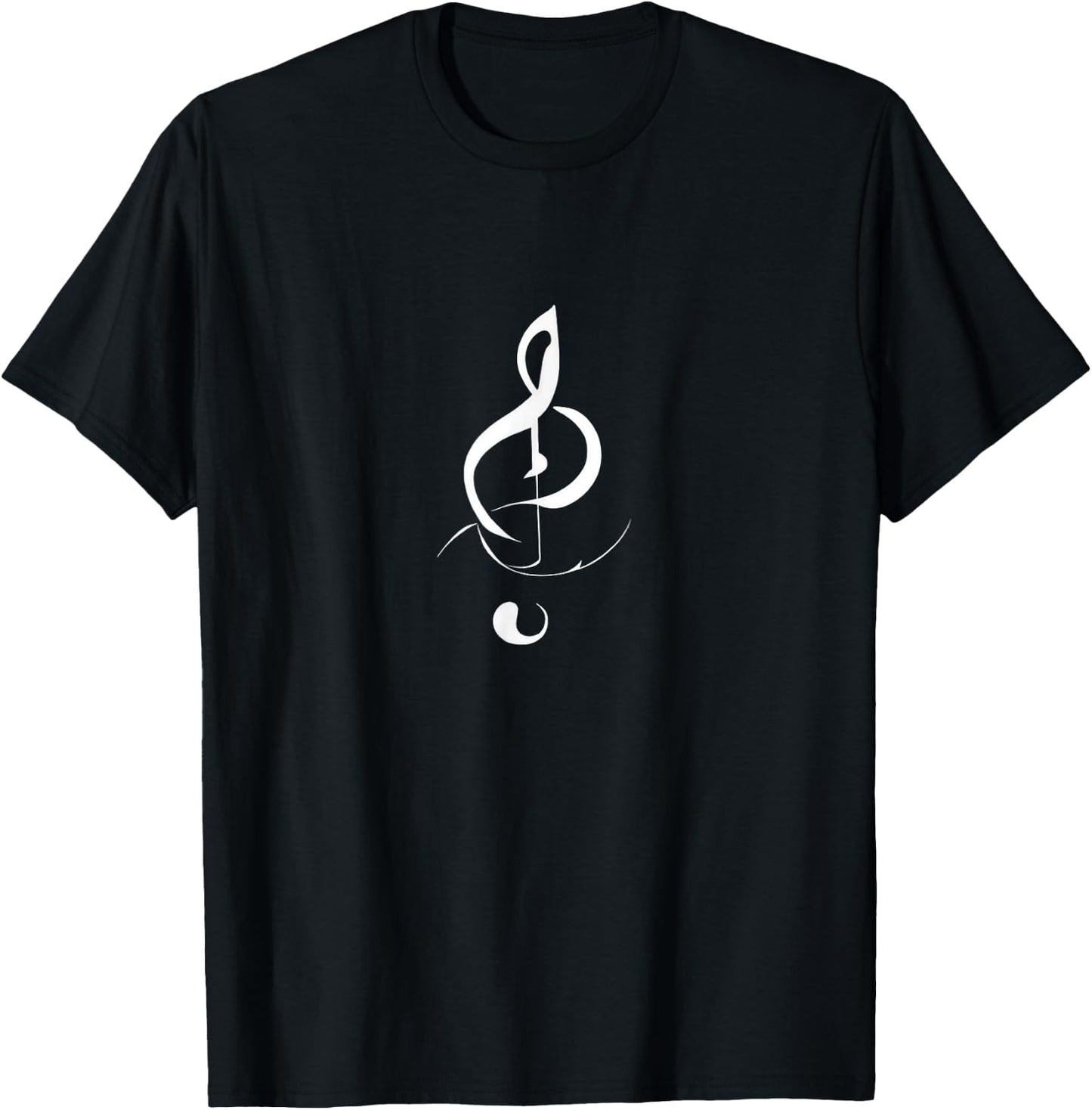 Minimalist Music Note: Elegant Melody Theme for Music Lovers T-Shirt - T-Shirt | Black
