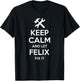 Custom Christmas Fathers Day Engineer Name Felix Fix Quote Funny Birthday Personalized Name Gift T-Shirt - T-Shirt | Black