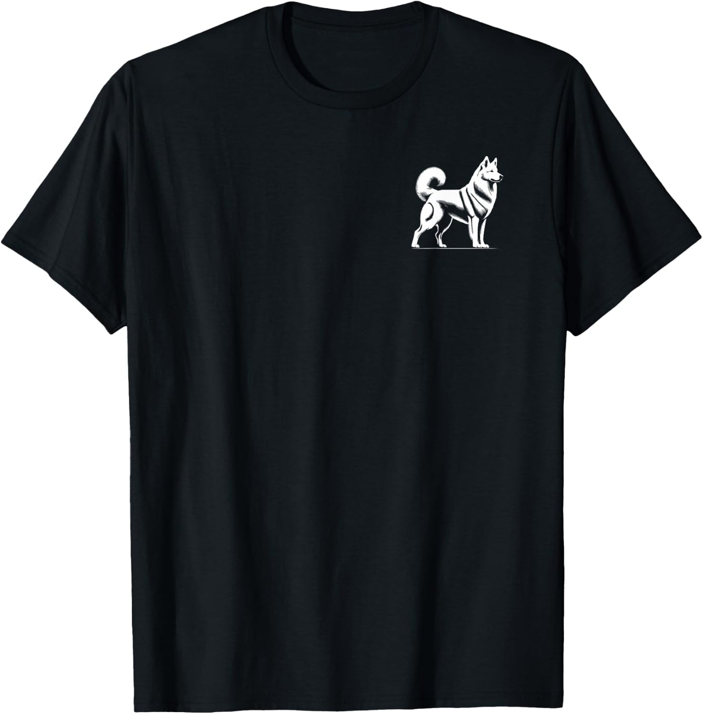 Dog Dad Mom Lover - Monochromatic Norwegian Elkhound Men Women T-Shirt - T-Shirt | Black