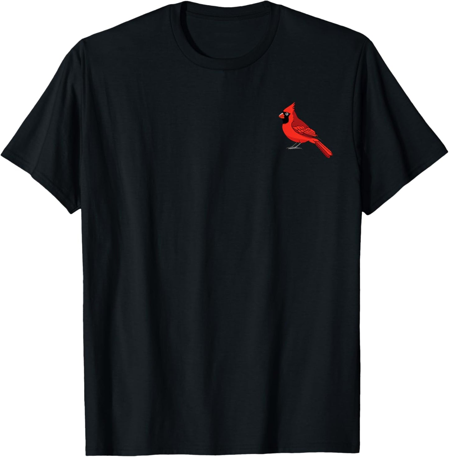 Lovely Northern Cardinal Bird Red Cardinal In Pocket T-Shirt - T-Shirt | Black