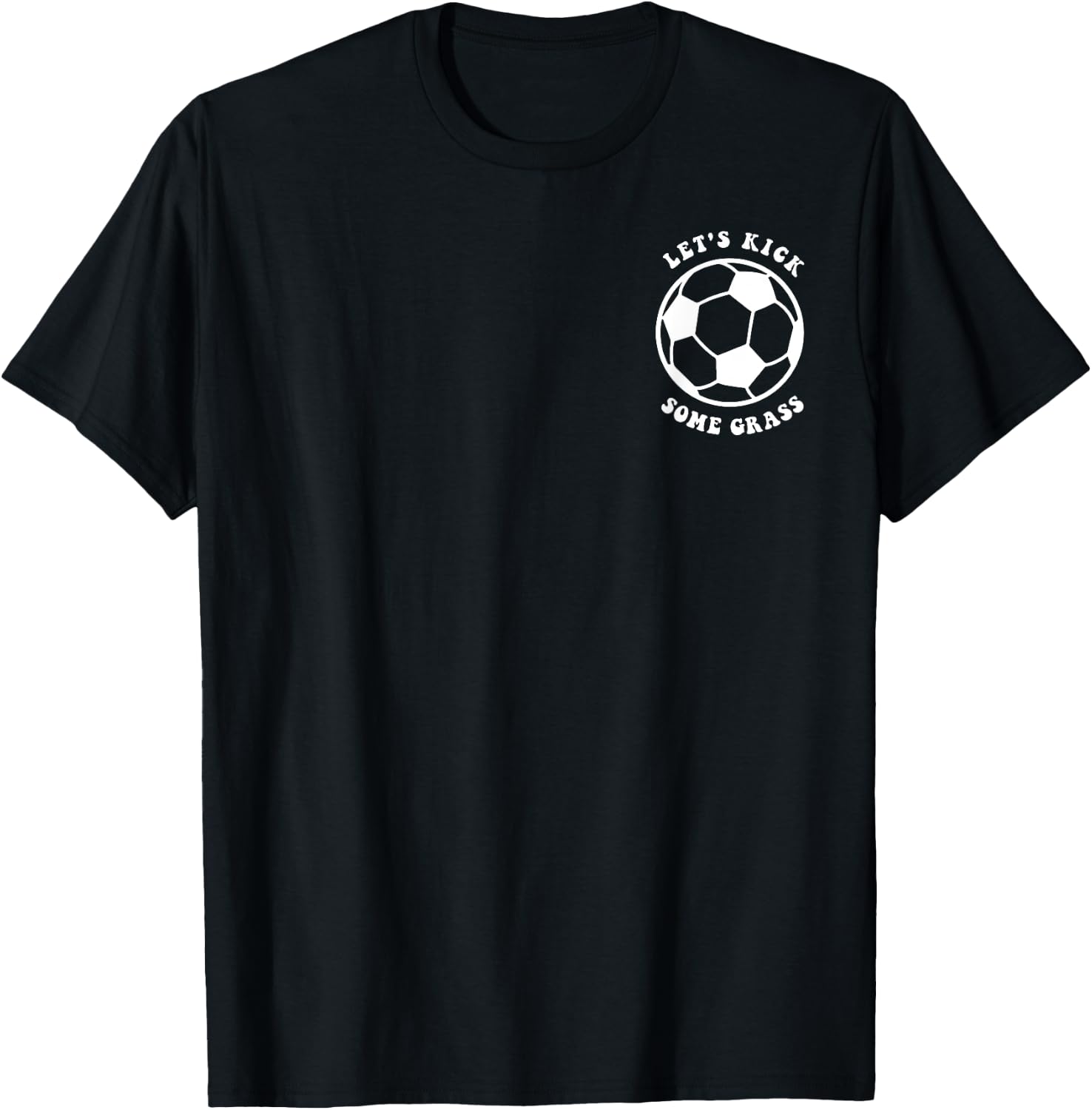 Kids Let's Kick Some Grass, Funny Soccer Mom Soccer Season T-Shirt - T-Shirt | Black