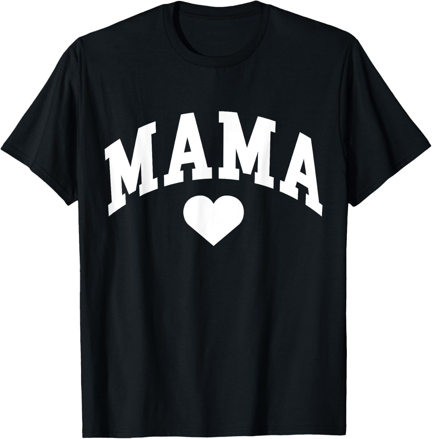Mama Mom Heart Mothers Day T-Shirt - T-Shirt | Black