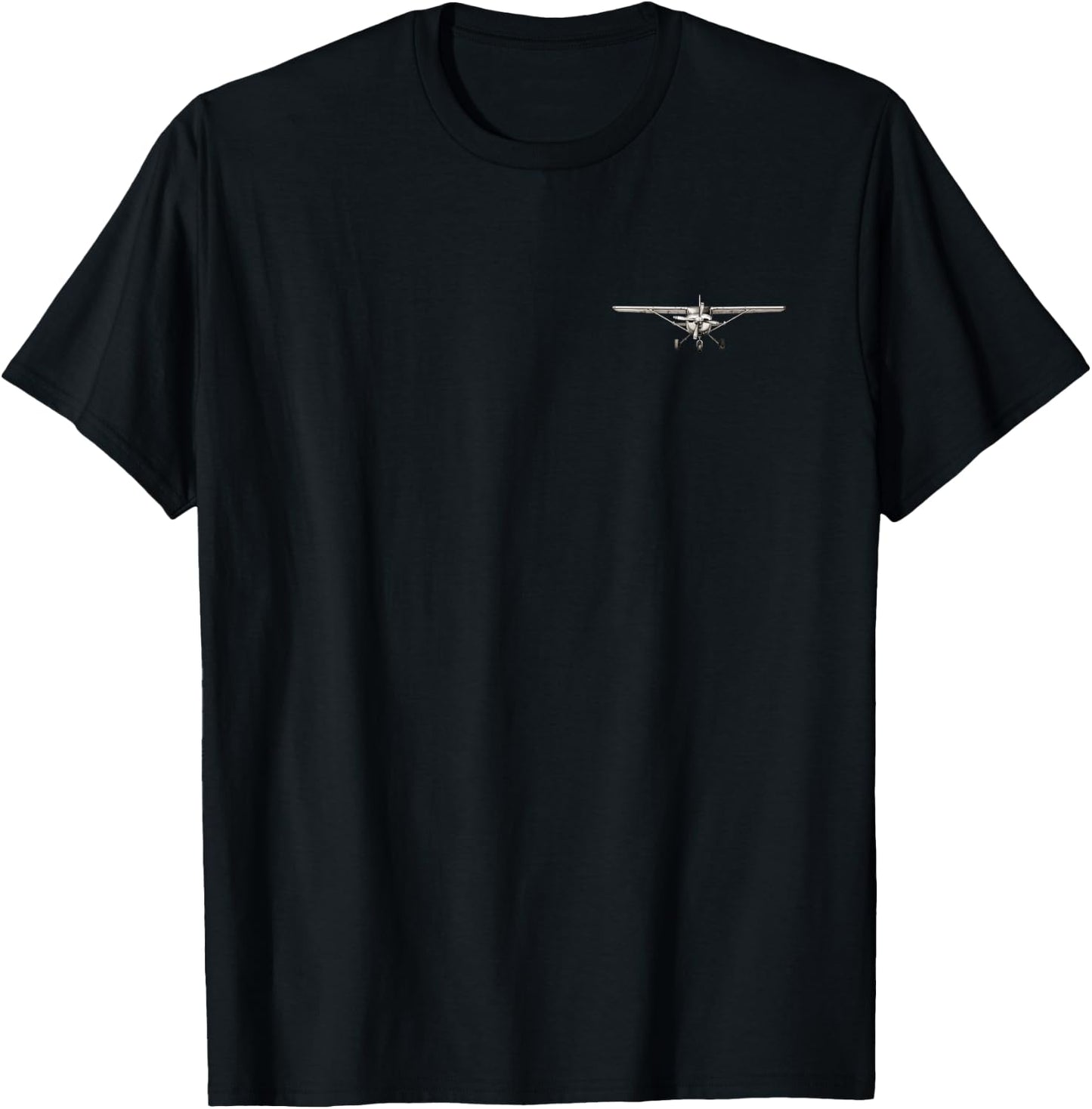 Pilot C172 Flying Airplane Mode On (2-Sided) T-Shirt - T-Shirt | Black