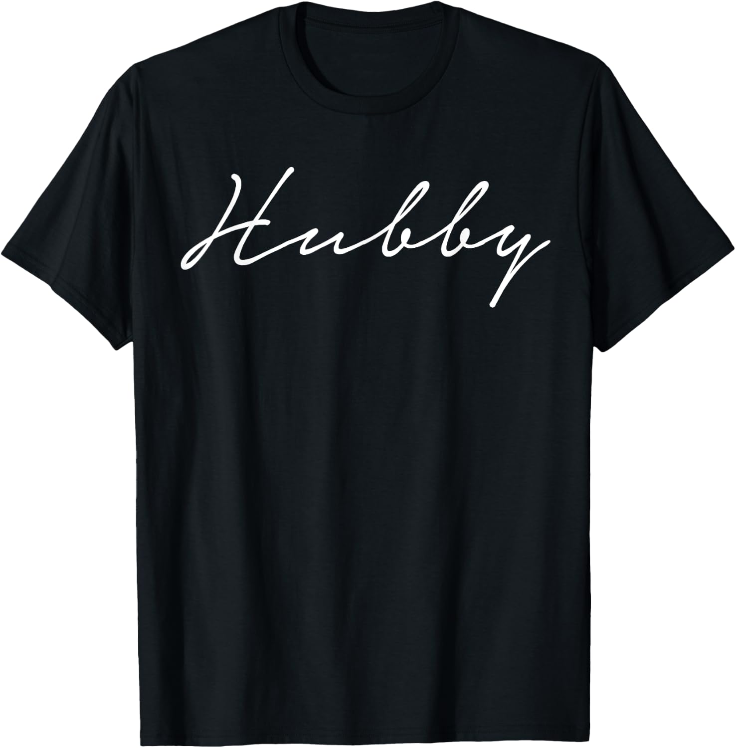 Hubby Script T-Shirt - T-Shirt | Black