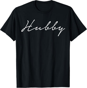 Hubby Script T-Shirt - T-Shirt | Black