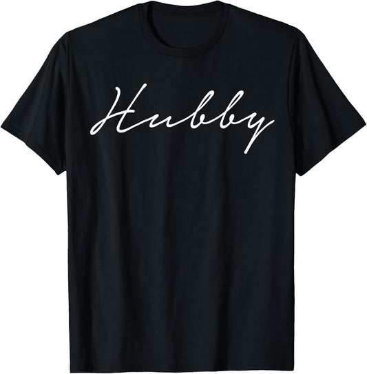 Hubby Script T-Shirt - T-Shirt | Black
