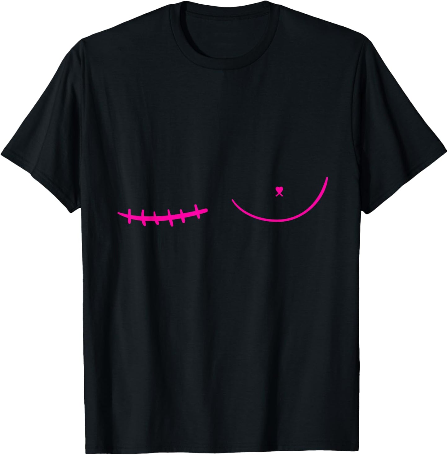 Right Mastectomy Scar Breast Cancer Survivor T-Shirt - T-Shirt | Black