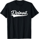 Detroit Hometown Pride - Throwback Design - Classic T-Shirt - T-Shirt | Black