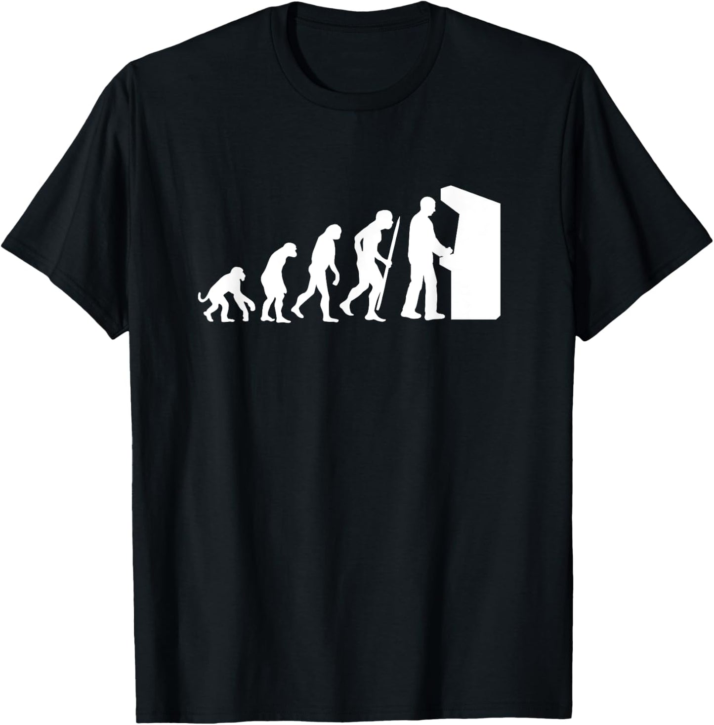Funny Arcade Evolution arcade old school video game T-Shirt - T-Shirt | Black