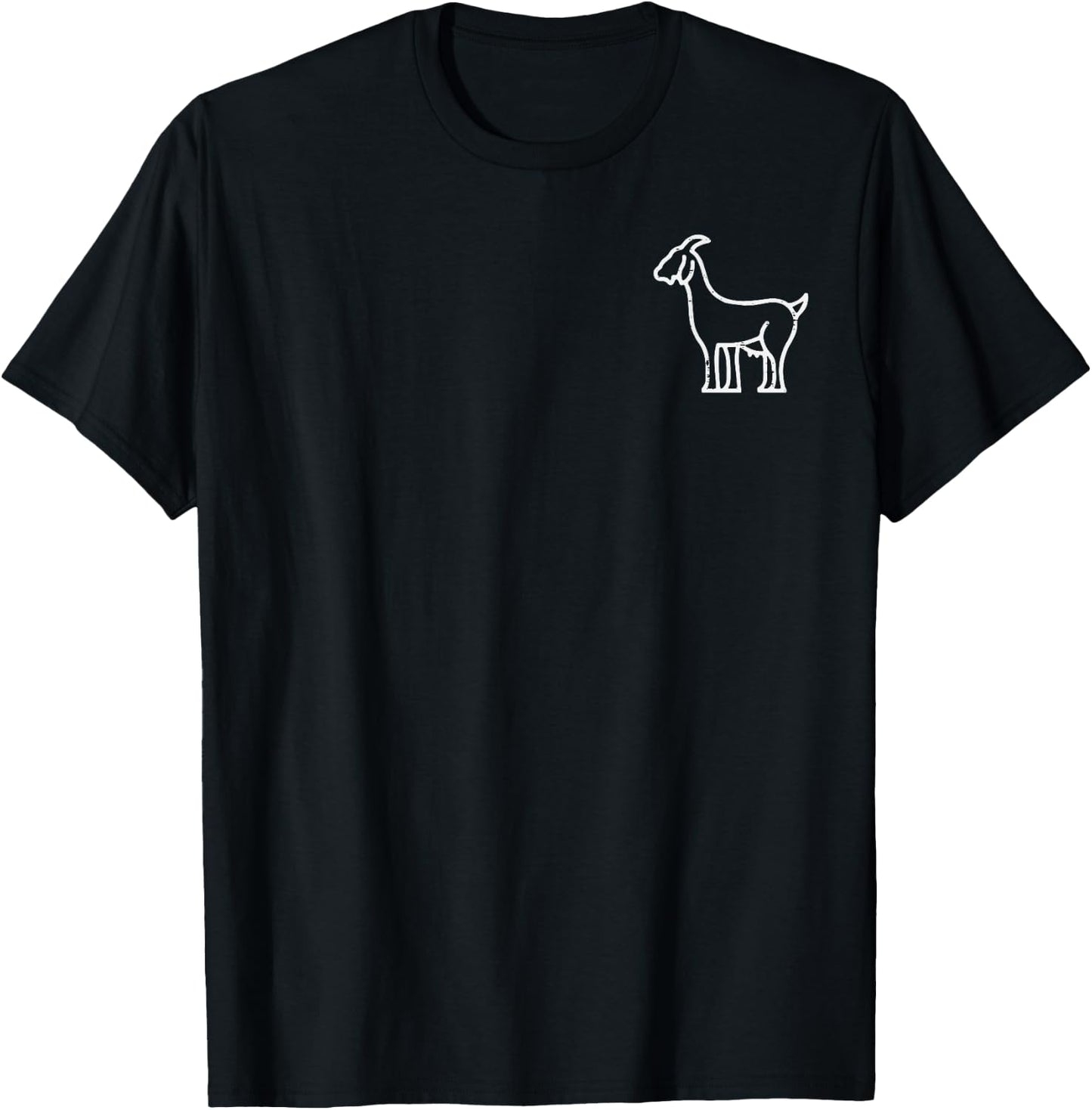 Goat Pocket Cute Farm Animal Boys Girls Kids Youth Women Men T-Shirt - T-Shirt | Black