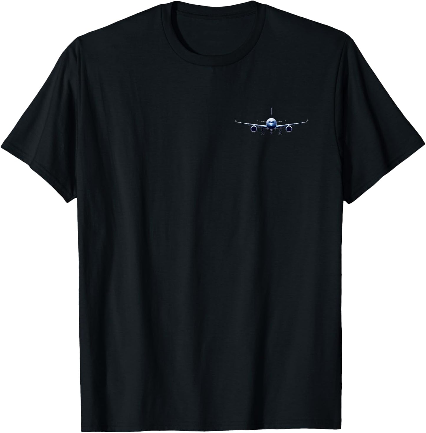 Commercial Pilot Flying Airplane Mode On (2-Sided) T-Shirt - T-Shirt | Black