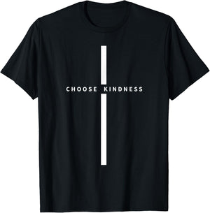Choose Kindness Christian Minimalist Jesus Christ Cross T-Shirt - T-Shirt | Black