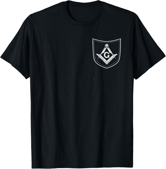 Freemason Masonry Masonic Symbols In A Pocket T-Shirt - T-Shirt | Black