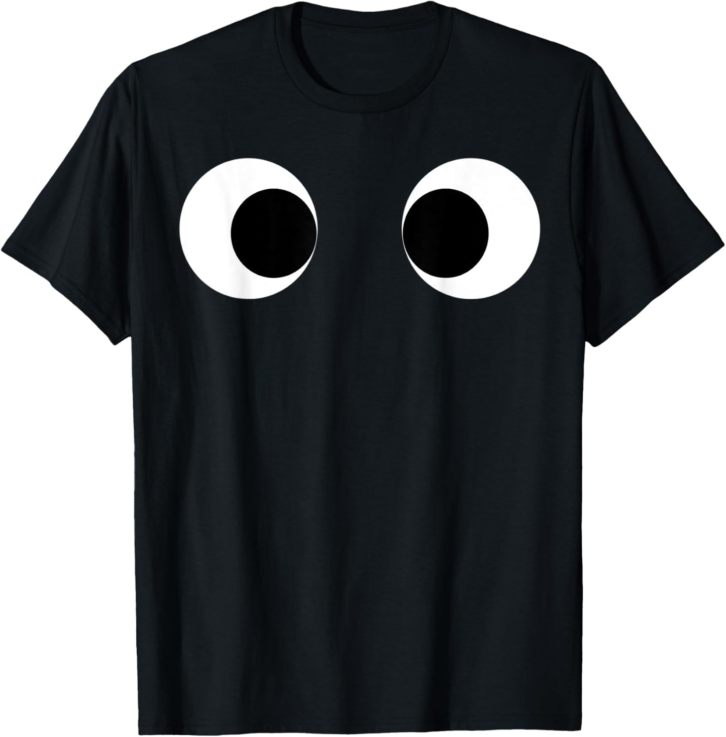 Really Creepy Scary Side Eyes Eyeballs Race Running Monster T-Shirt - T-Shirt | Black