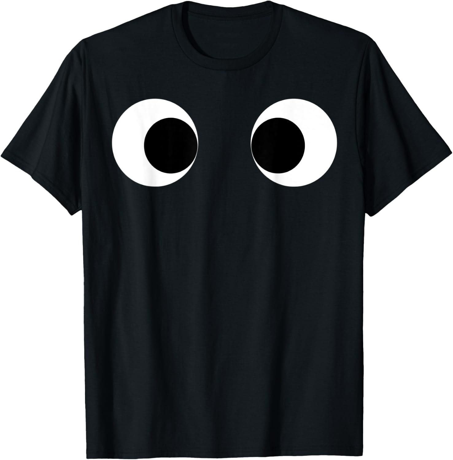 Really Creepy Scary Side Eyes Eyeballs Race Running Monster T-Shirt - T-Shirt | Black