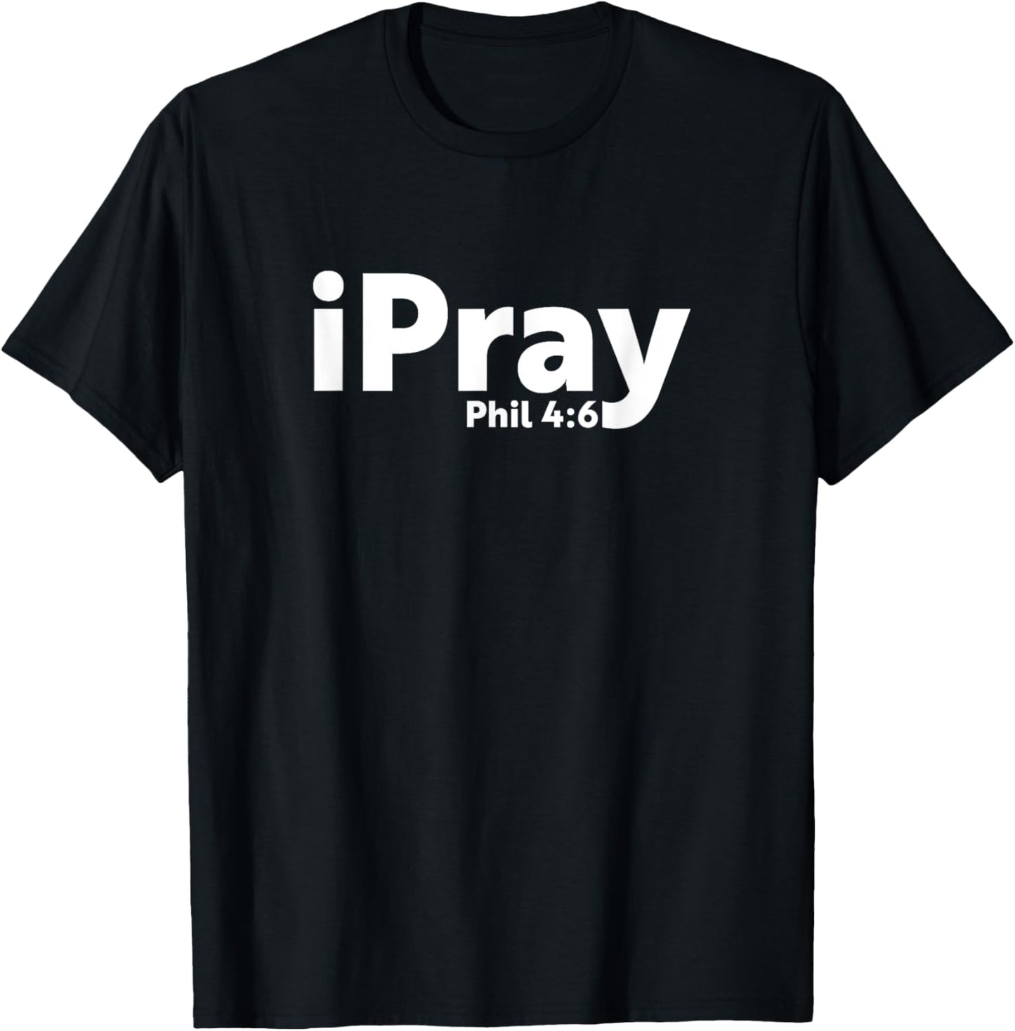 Christian Prayer iPray T shirt Gift T-Shirt - T-Shirt | Black