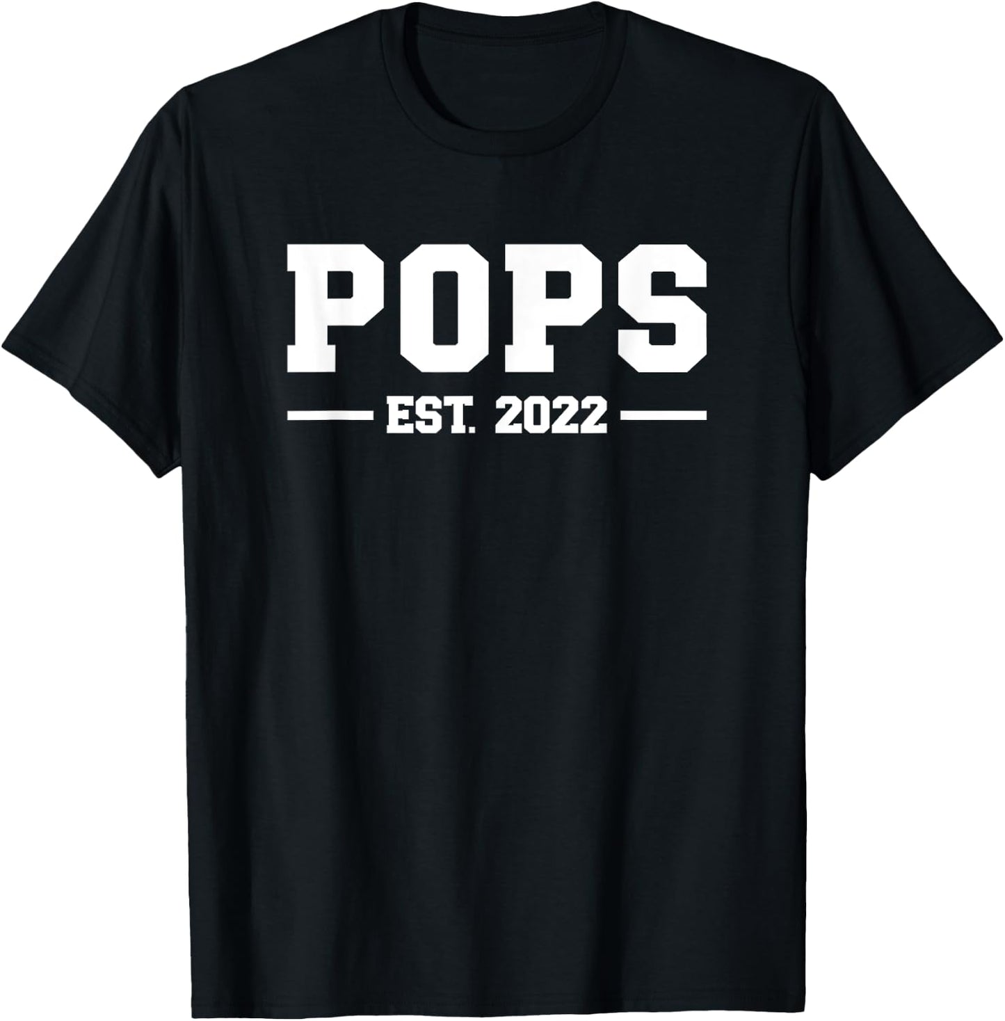 Pops Est 2022, Pops Established 2022 T-Shirt - T-Shirt | Black