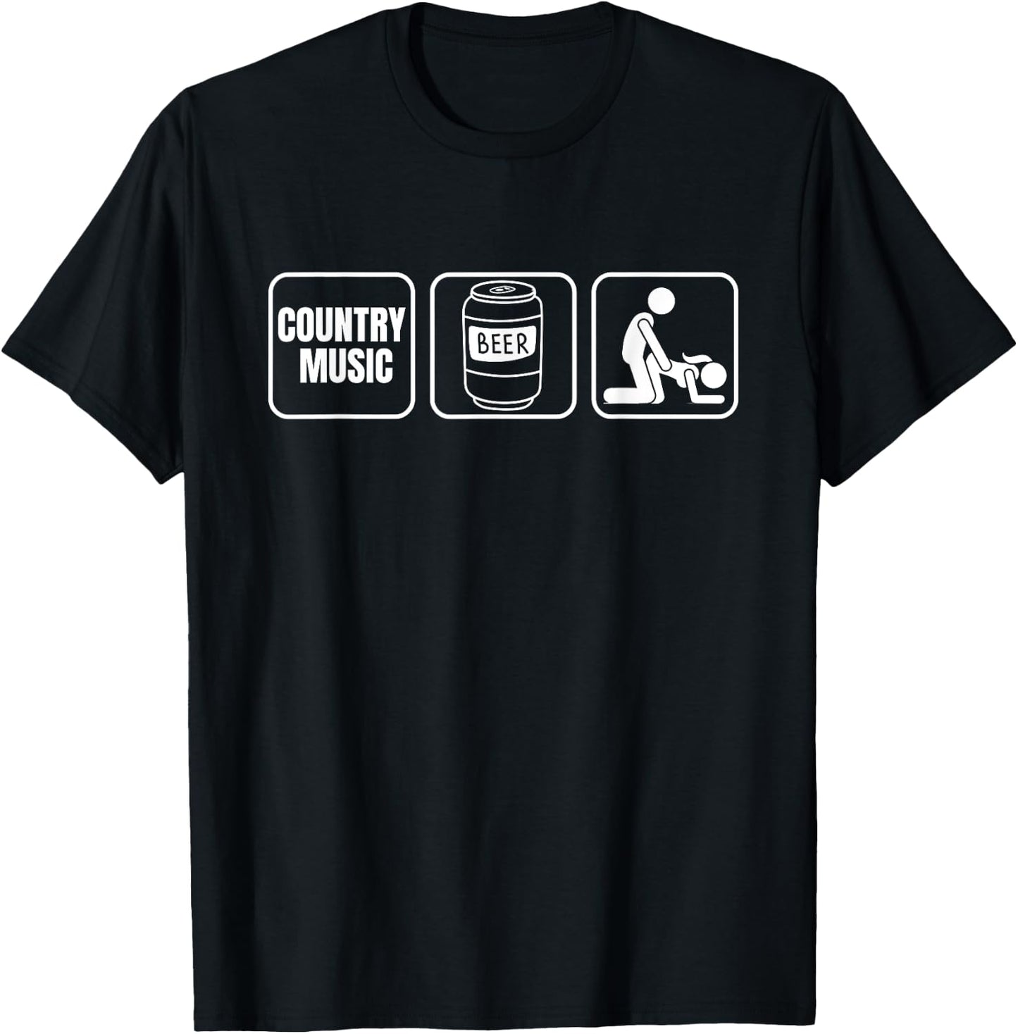 Country Music Beer Plan for the Day T-Shirt - T-Shirt | Black