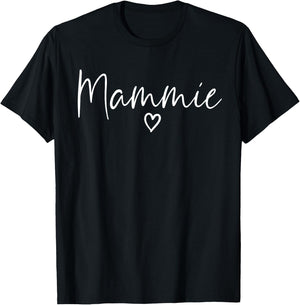 Mammie Gifts Grandma Heart Mother's Day Mammie T-Shirt - T-Shirt | Black