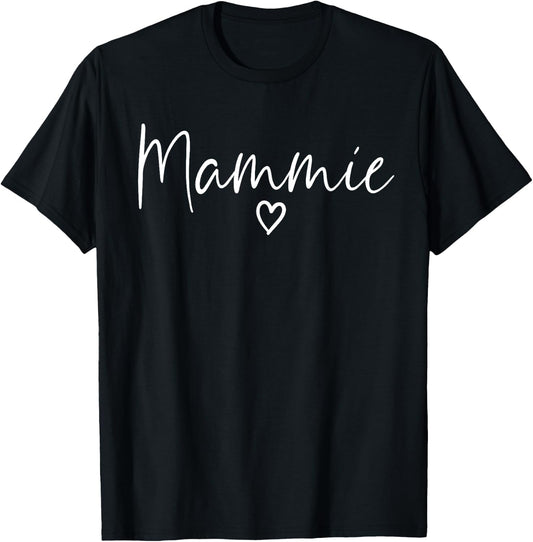 Mammie Gifts Grandma Heart Mother's Day Mammie T-Shirt - T-Shirt | Black