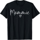 Mammie Gifts Grandma Heart Mother's Day Mammie T-Shirt - T-Shirt | Black