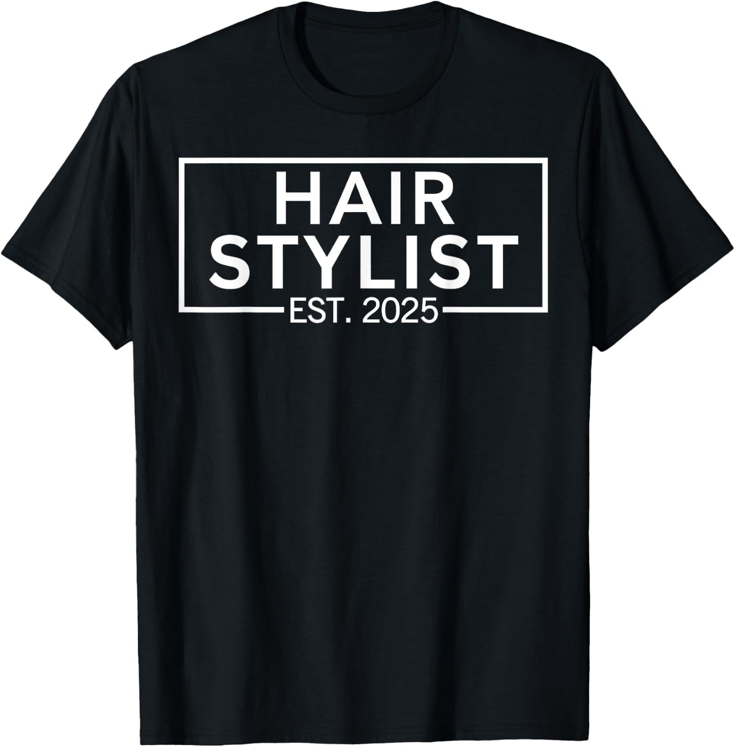 Hair Stylist Est 2025 New Hairdresser Barber Graduation 2025 T-Shirt - T-Shirt | Black