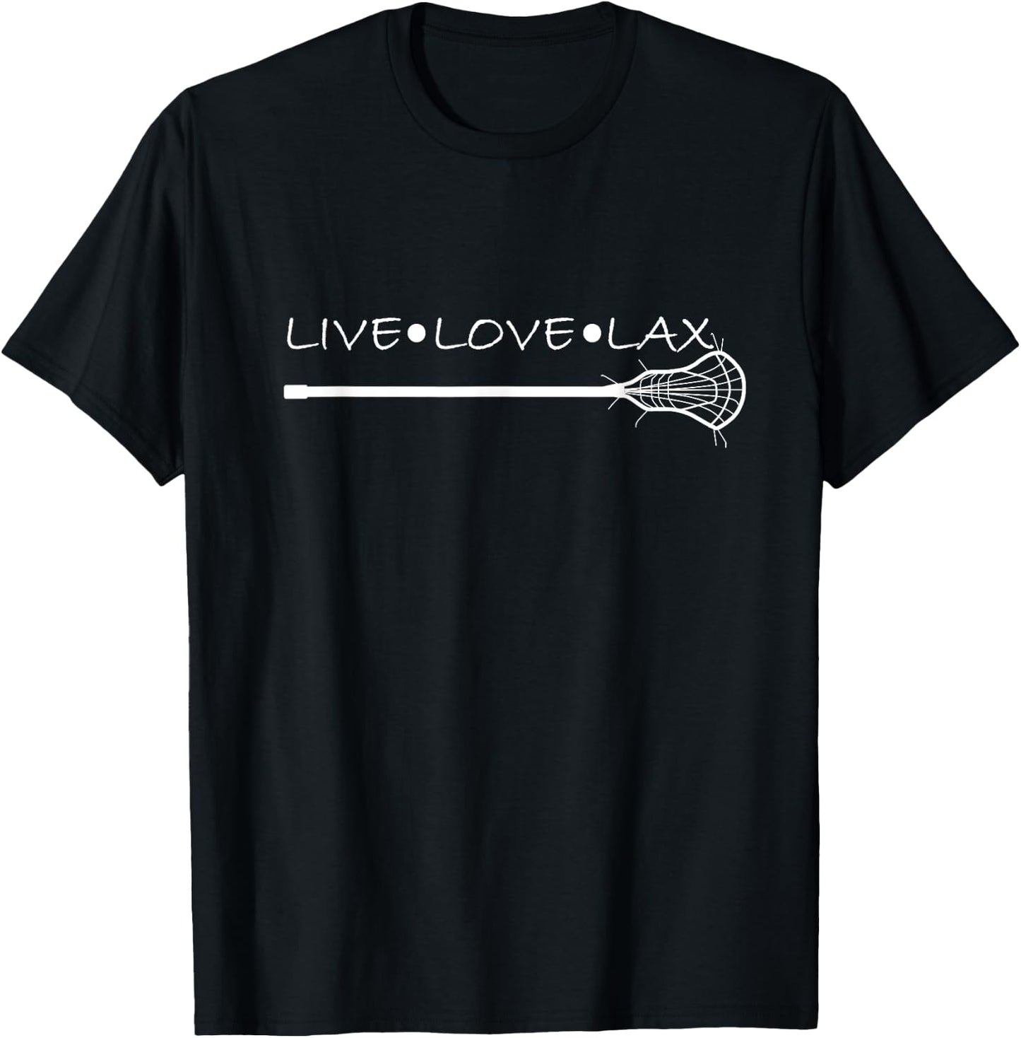 Live Love LAX Lacrosse with wand design and Girls T-Shirt - T-Shirt | Black