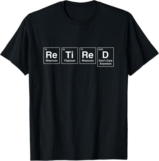 Retired Periodic Table Elements T-Shirt - T-Shirt | Black