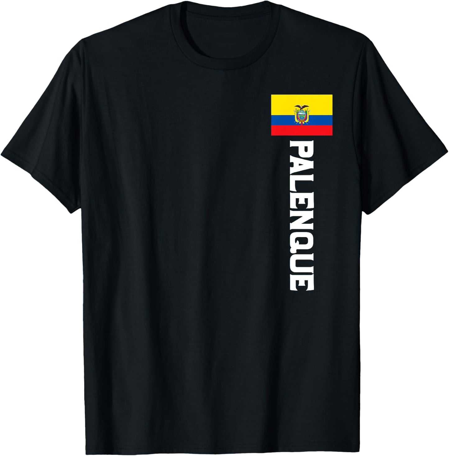 Palenque Ecuador Flag Emblem Escudo Bandera T-Shirt - T-Shirt | Black