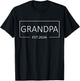 Soon to Be Grandpa 2026 Promoted to Grandpa Est 2026 T-Shirt - T-Shirt | Black