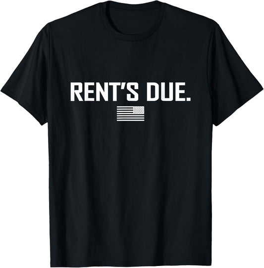 Rent's Due work hard bodybuilder weightlifting t shirt T-Shirt - T-Shirt | Black