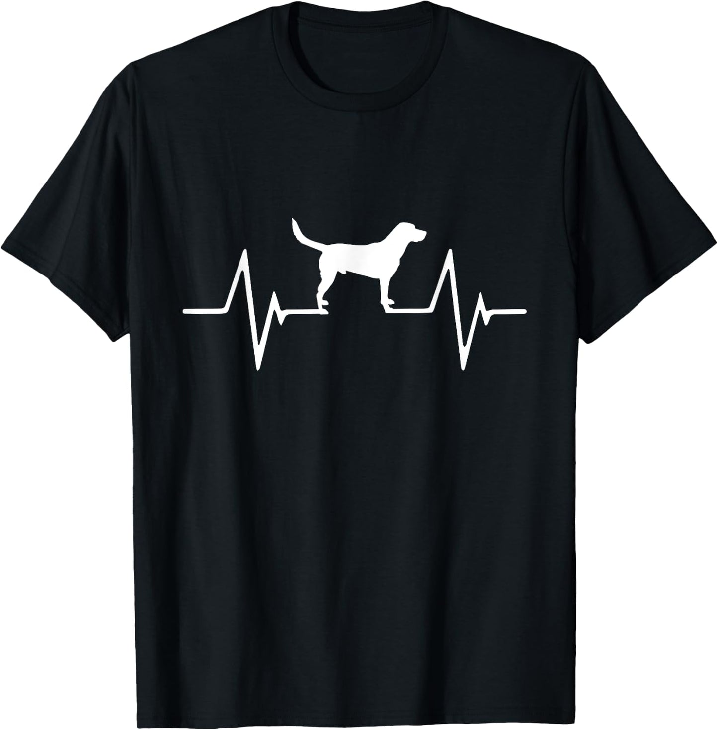 Labrador Retriever Heartbeat Gift T-Shirt - T-Shirt | Black
