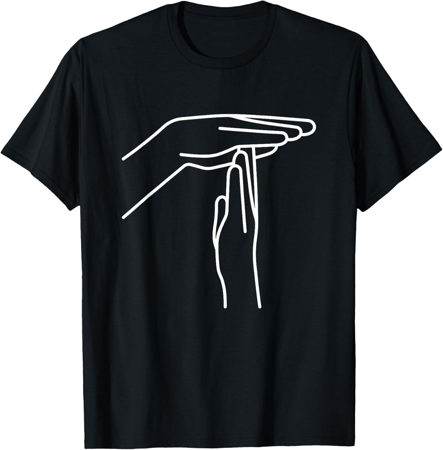 Ref Basketball Technical Foul Hand Symbol - Sign Language T-Shirt - T-Shirt | Black