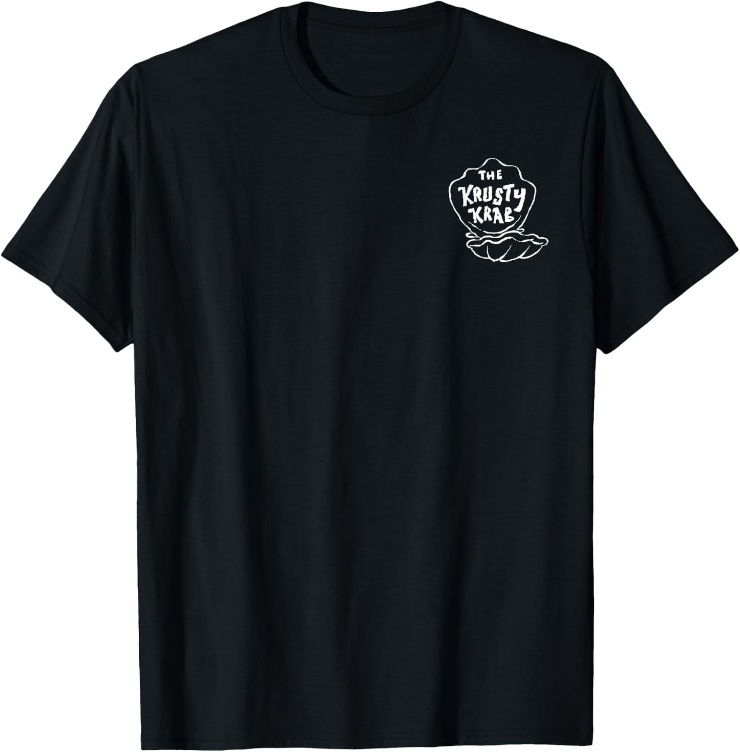 SpongeBob SquarePants Krusty Krab Sign Outline Pocket Logo T-Shirt - T-Shirt | Black