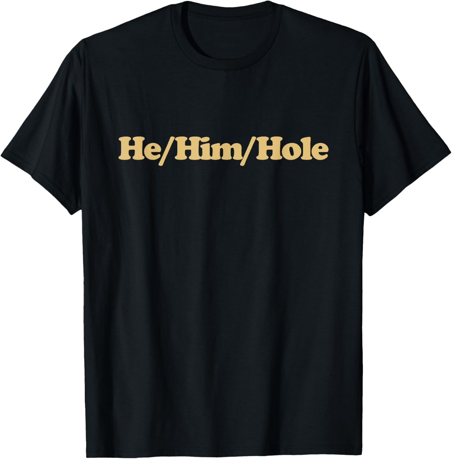 He Him Hole Y2k Aesthetic Trendy Funny Gay Pride LGBT T-Shirt - T-Shirt | Black