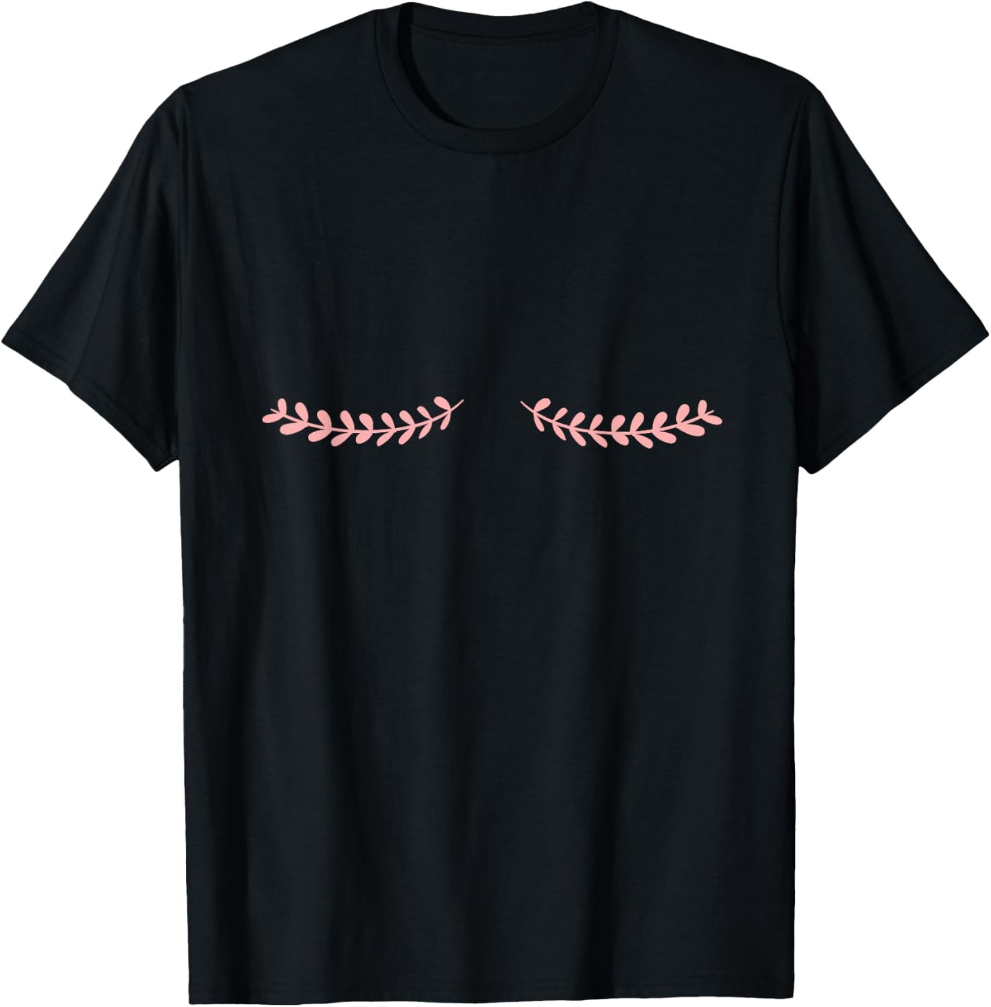 Double Mastectomy Scar Floral Breast Cancer Survivor T-Shirt - T-Shirt | Black