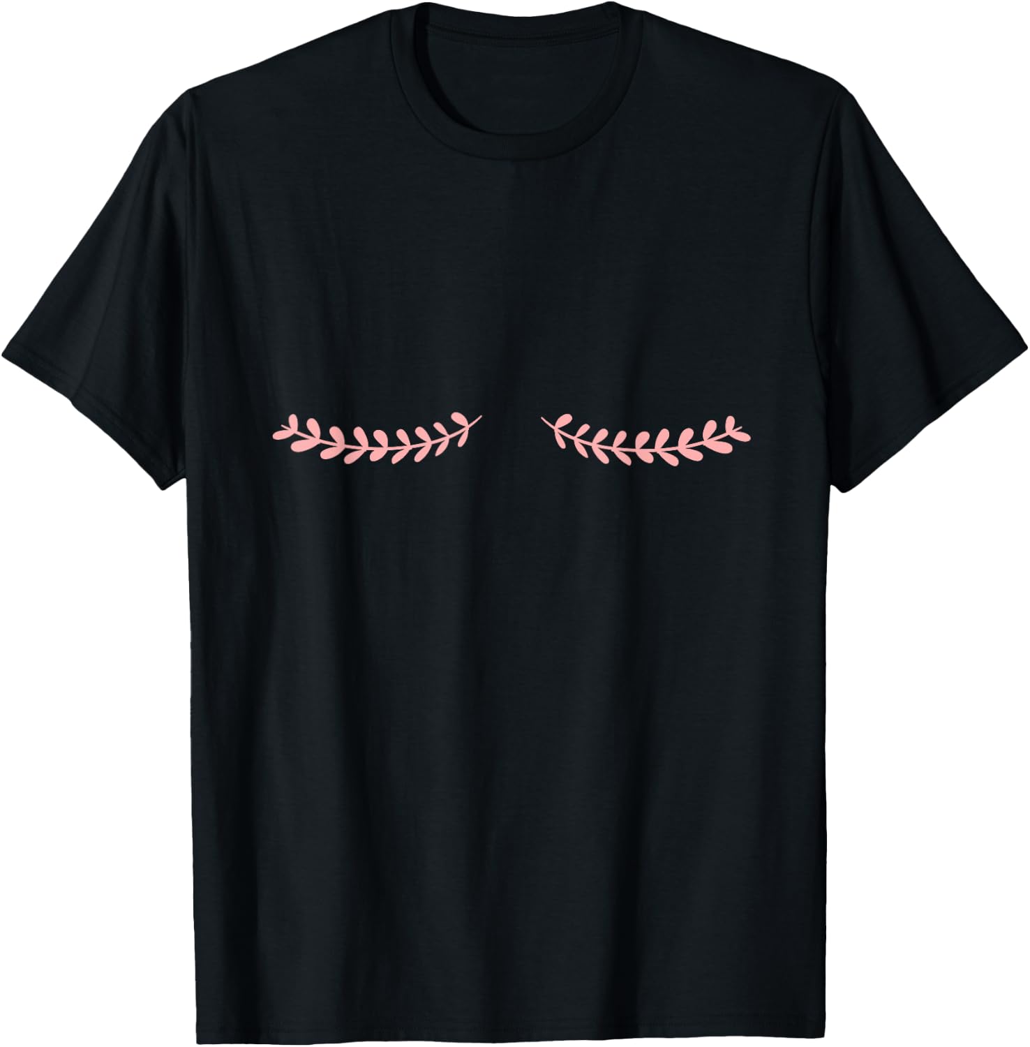 Double Mastectomy Scar Floral Breast Cancer Survivor T-Shirt - T-Shirt | Black