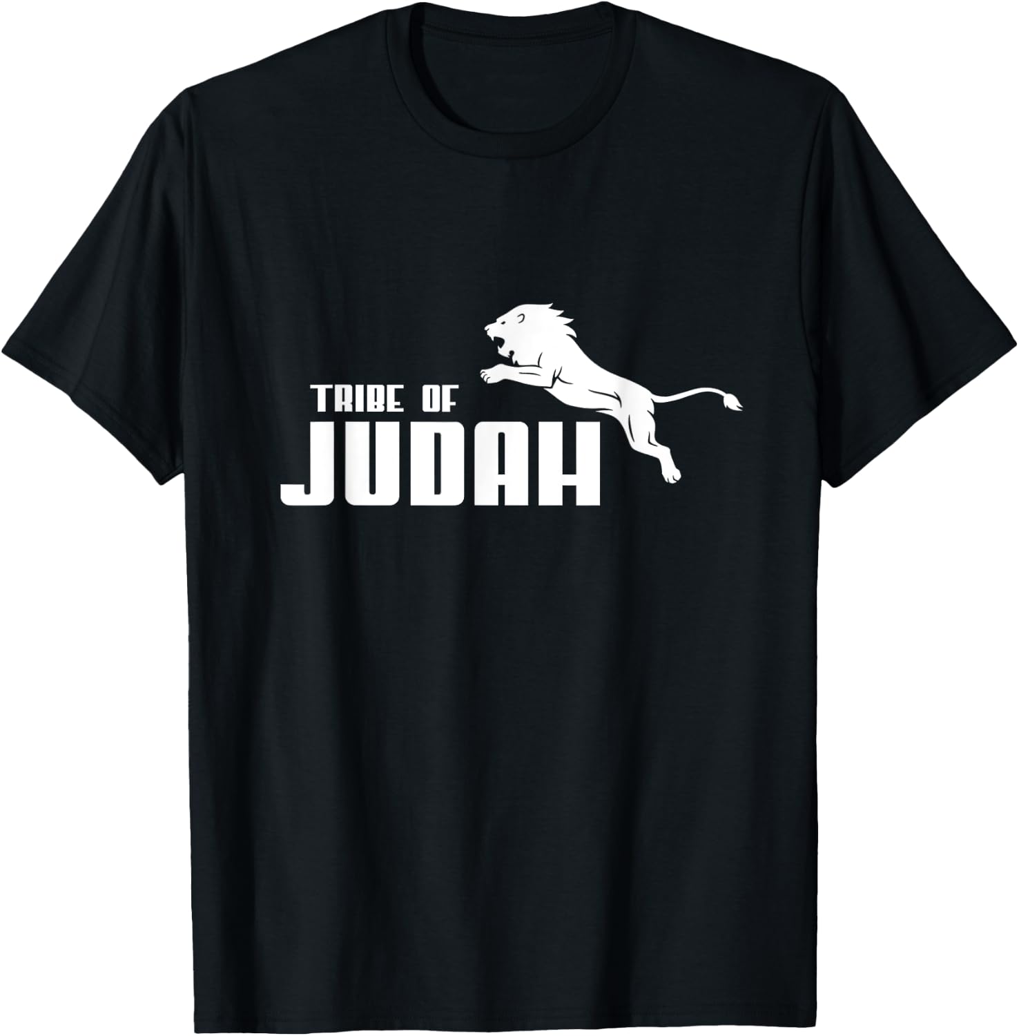 Tribe of Judah Lion Jumping Lion Of Zion Hebrew Israelite T-Shirt - T-Shirt | Black