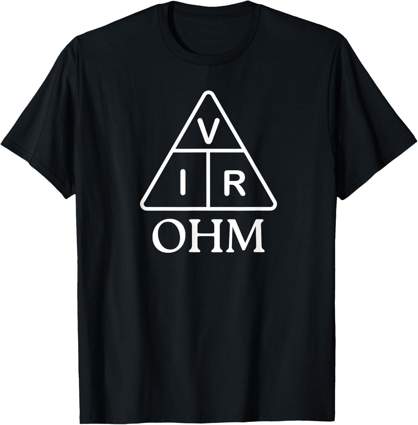 Ohm Law Ohms-Simple Law Triangle-Electrical Engineer T-Shirt - T-Shirt | Black