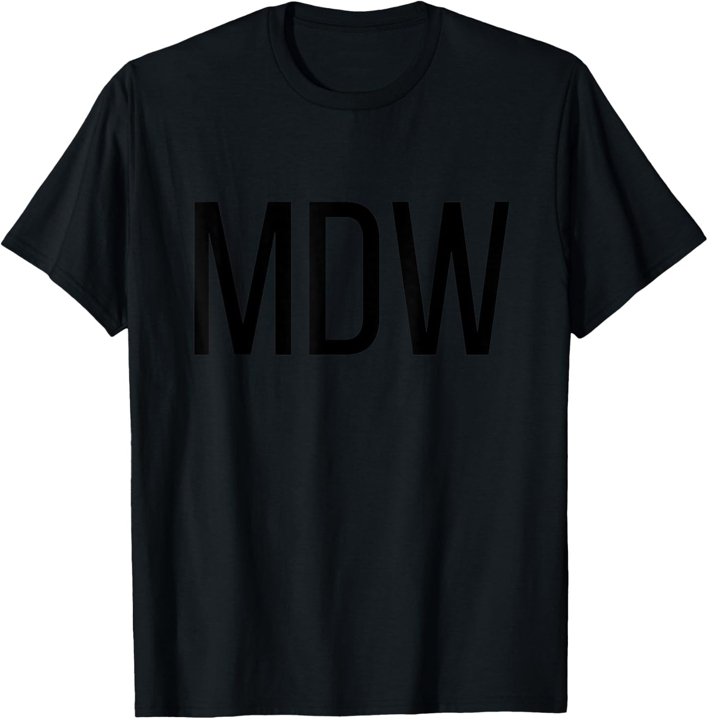MDW Midway Chicago Illinois Airport Code Lists MDW T-Shirt - T-Shirt | Black