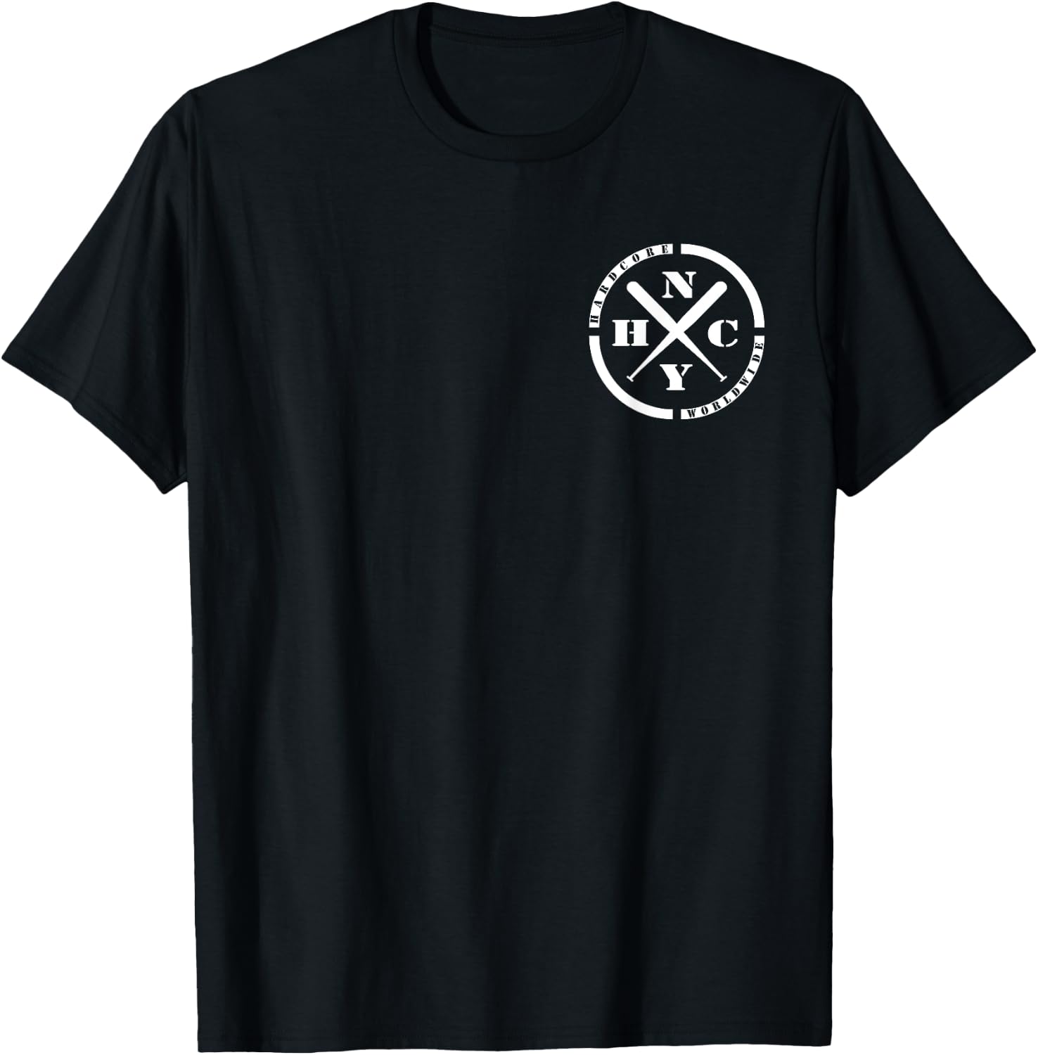 NYHC Straight Edge Punk USA & HCWW -Adults Black Small Classic Fit Short Sleeve T-Shirt - T-Shirt | Black