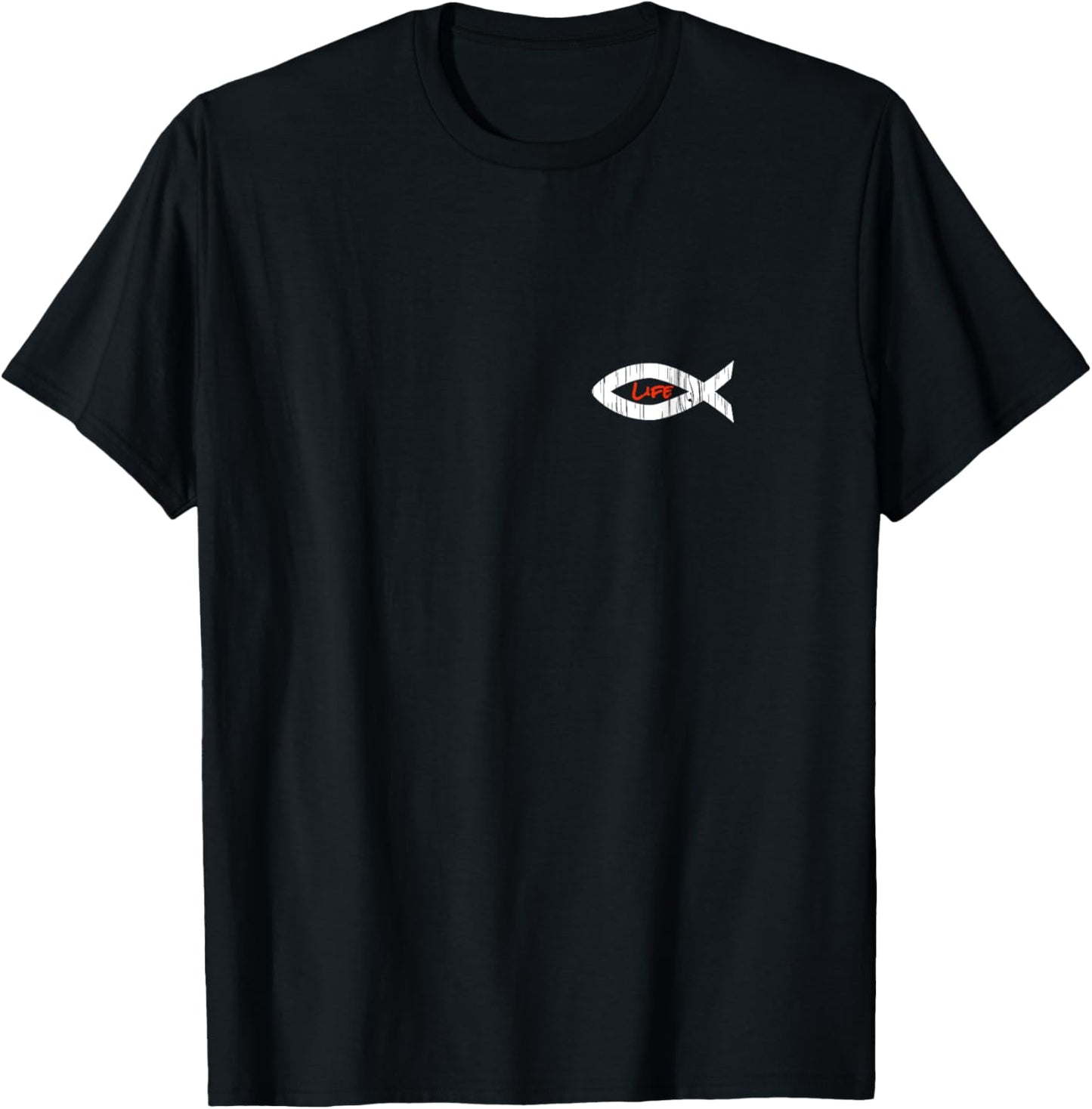 Christian Fish Symbol T-Shirt - T-Shirt | Black