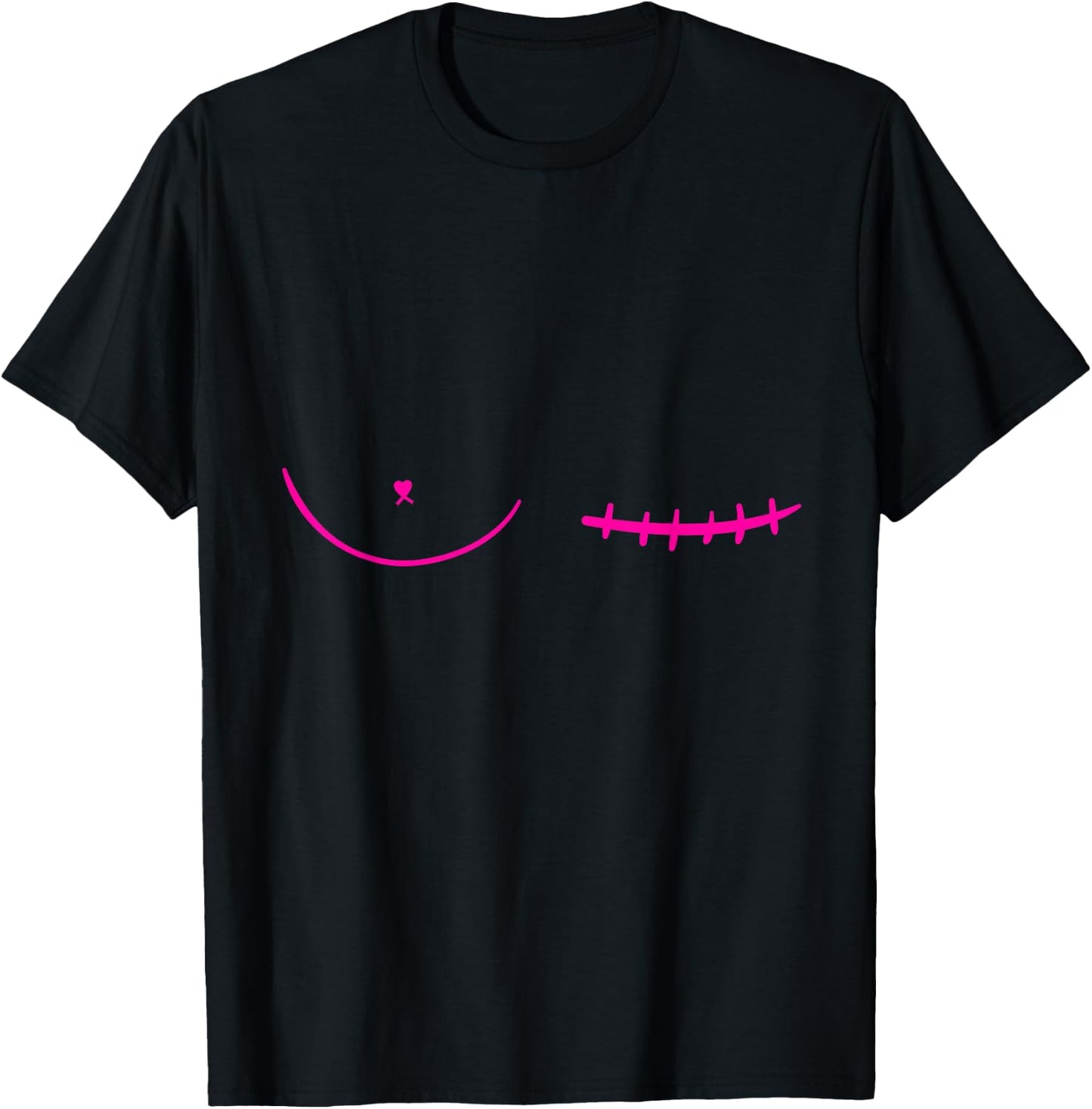Left Mastectomy Scar Breast Cancer Survivor T-Shirt - T-Shirt | Black