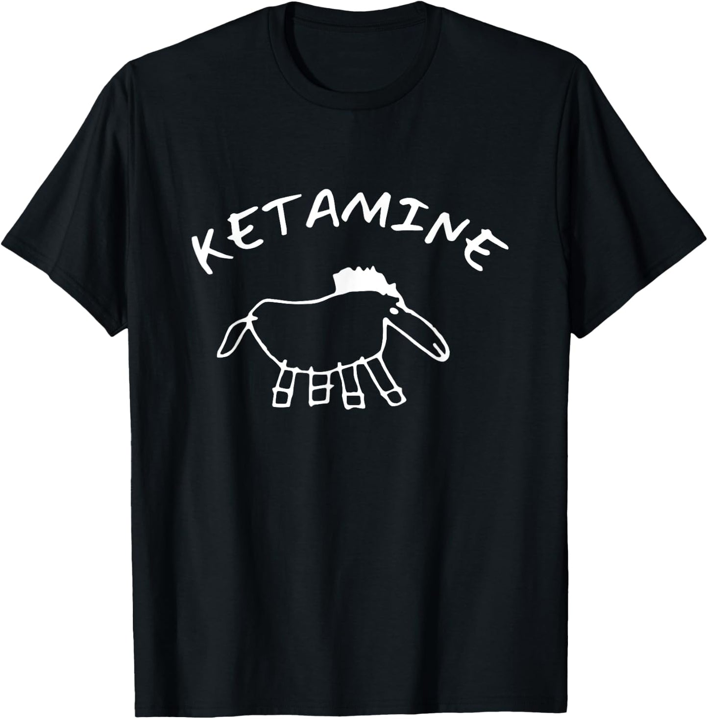 Ketamine Horse Emergency Funny , Small, Black T-Shirt - T-Shirt | Black