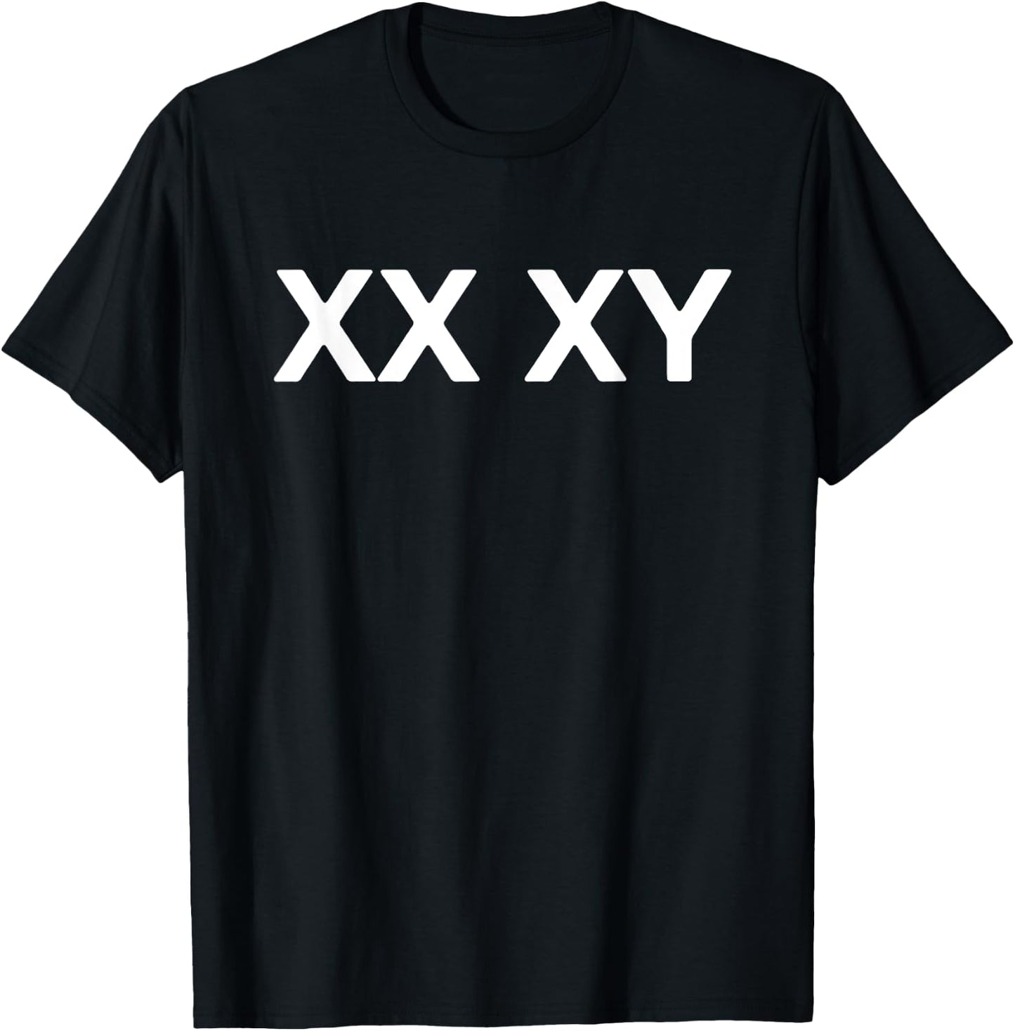 XX XY (Text Only Txt Print) T-Shirt - T-Shirt | Black