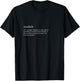 Saudade Nostalgic Longing Minimalist Definition Shirt T-Shirt - T-Shirt | Black