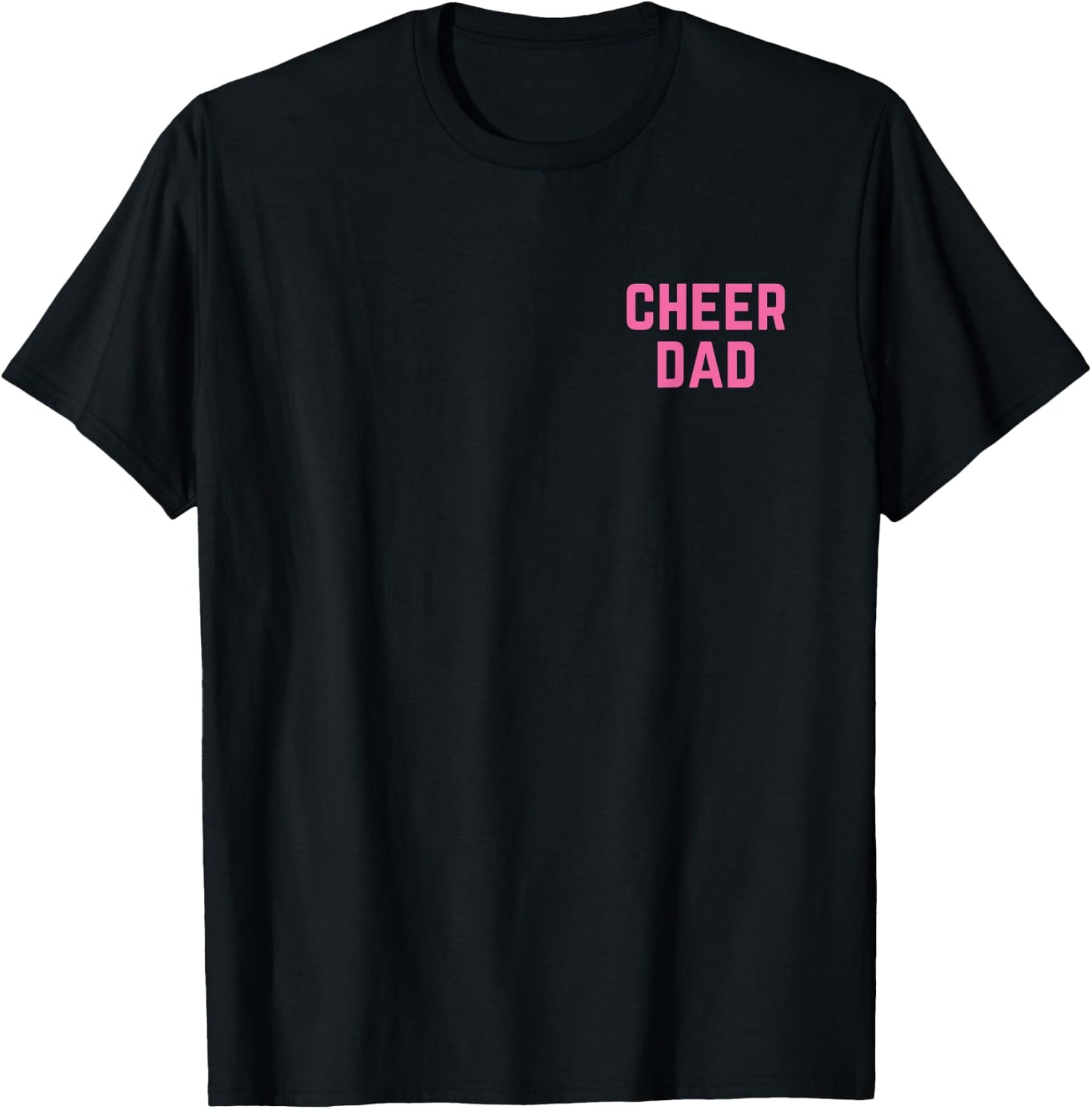 Cheer Dad Pink Cheerleading Pocket T-Shirt - T-Shirt | Black