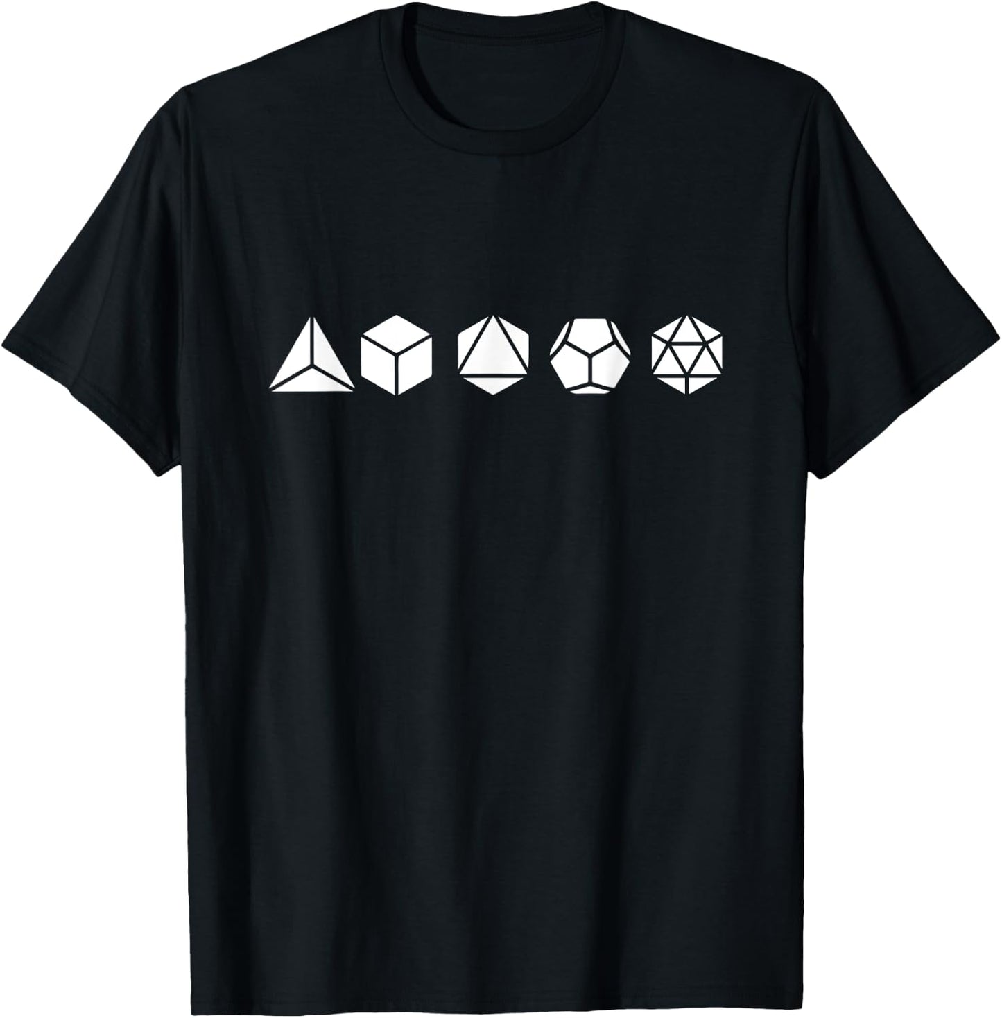 Platonic solids, mathematics, geometry, elements, nature T-Shirt - T-Shirt | Black