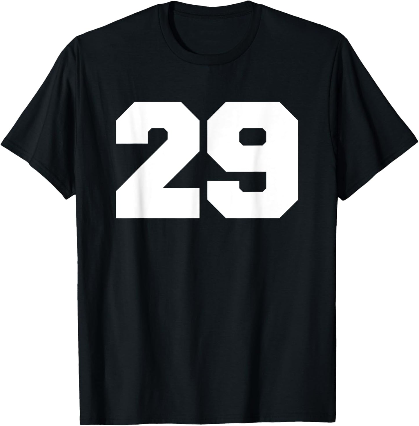 Number 29 Sports Jersey Player #29 Fan FRONT PRINT Varsity T-Shirt - T-Shirt | Black
